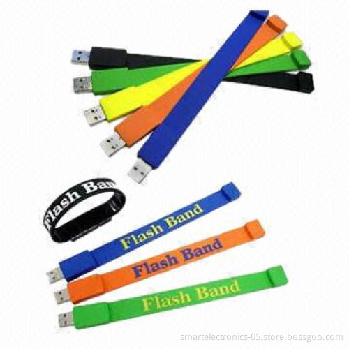 Bracelet USB Flash Drives, 64MB-128GB Capacity
